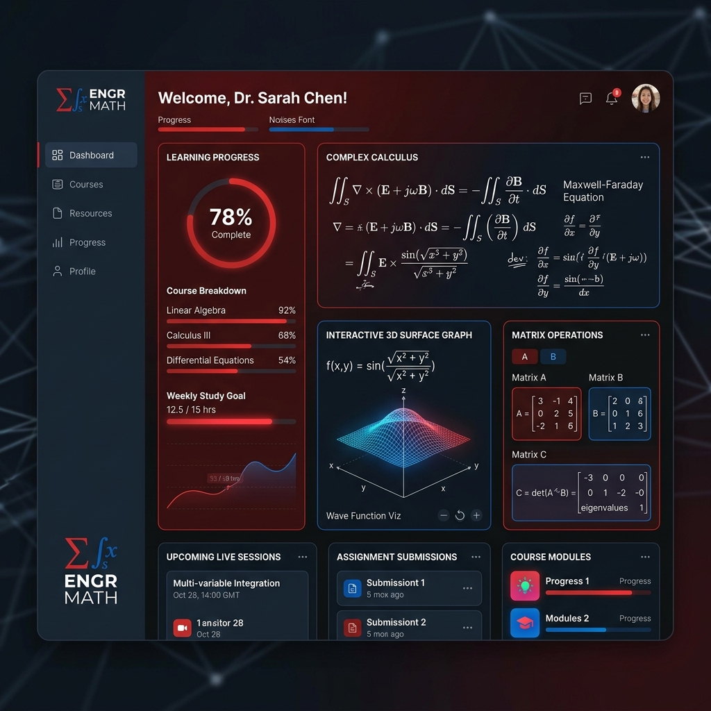 Mathinova Dashboard Mockup