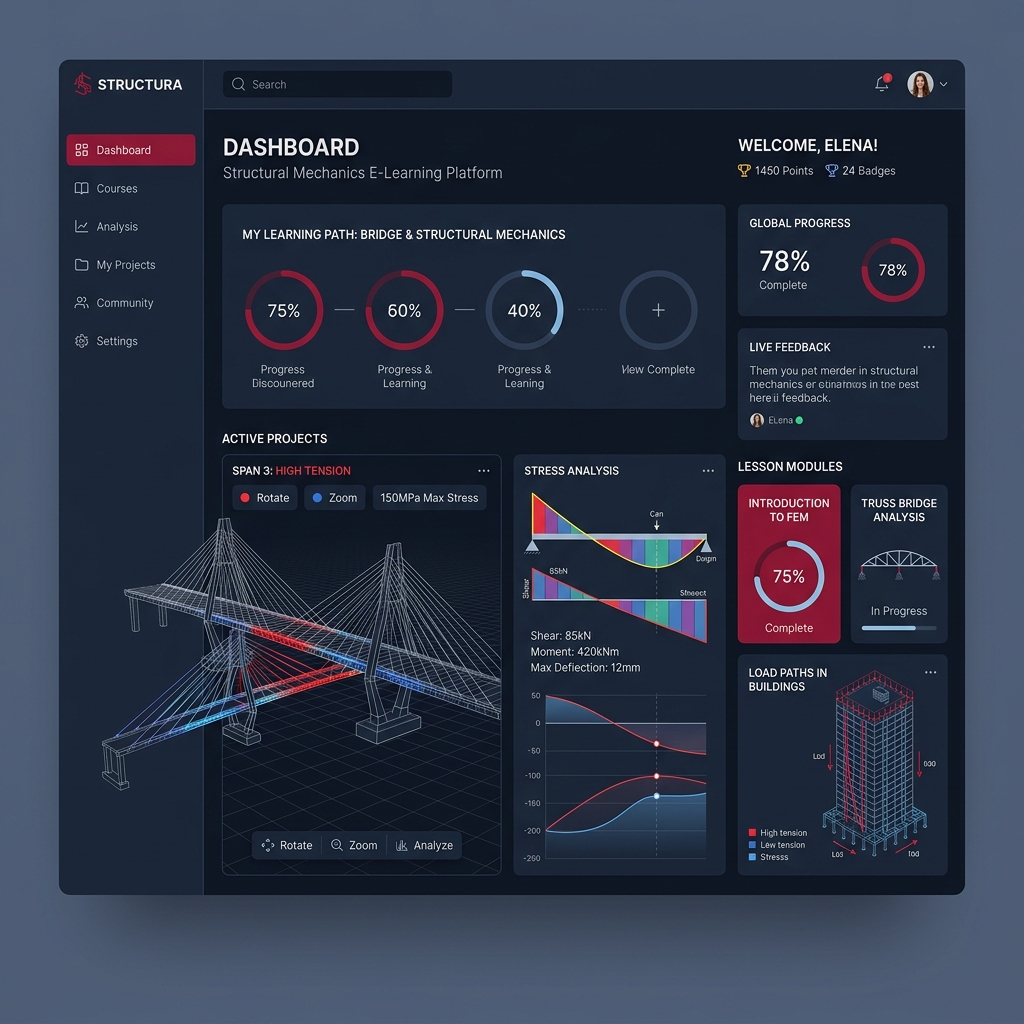 Struxinova Dashboard Mockup